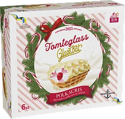 Tomteglass Polkagris 6-pack